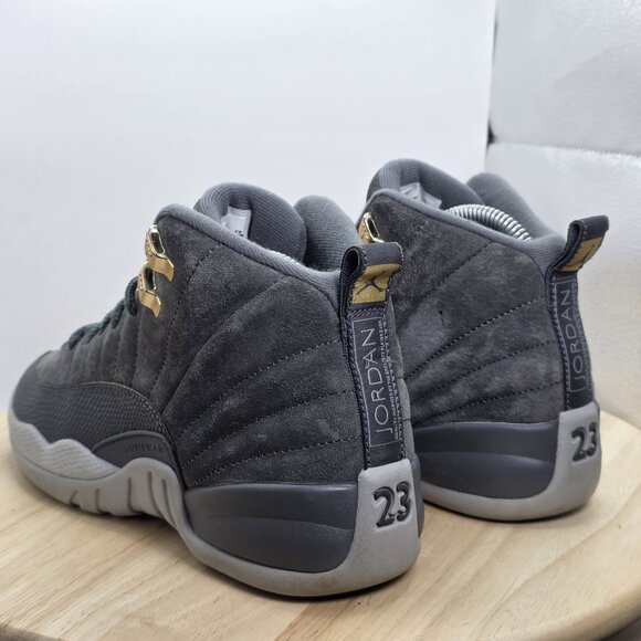 Jordan 12 Retro Womens Size 8 GS Mid Dark Grey 6.5Y EUC - Picture 7 of 9